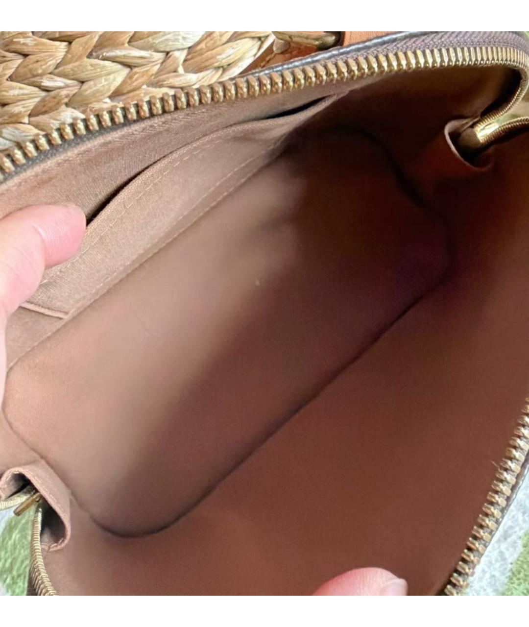 LOUIS VUITTON Коричневая сумка с короткими ручками из канвы, фото 7