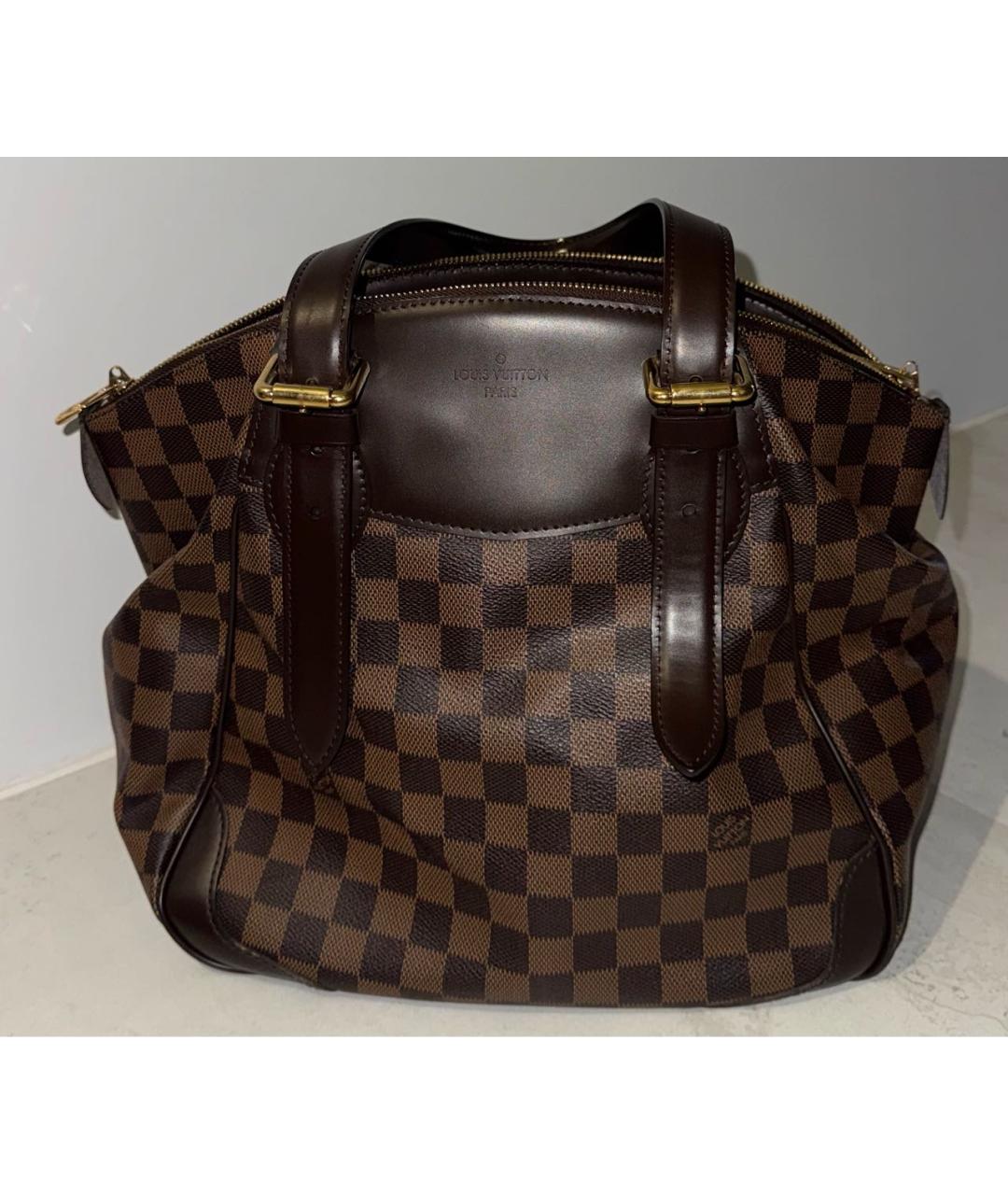 LOUIS VUITTON Коричневая сумка тоут из канвы, фото 7