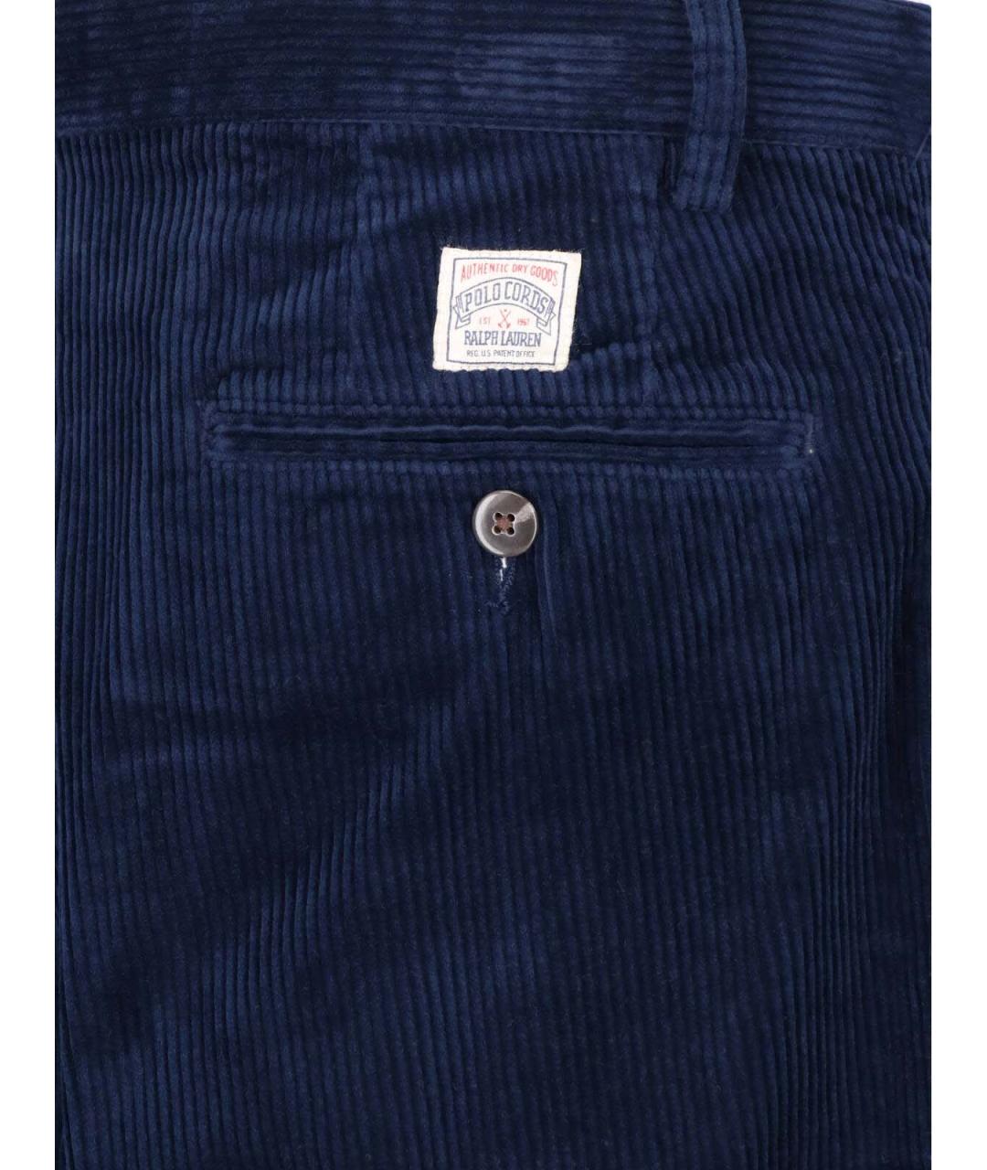POLO RALPH LAUREN Синие хлопковые повседневные брюки, фото 4
