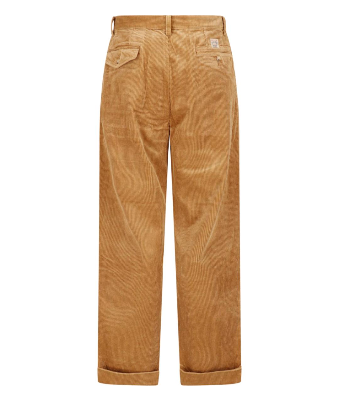 POLO RALPH LAUREN Бежевые хлопковые повседневные брюки, фото 2