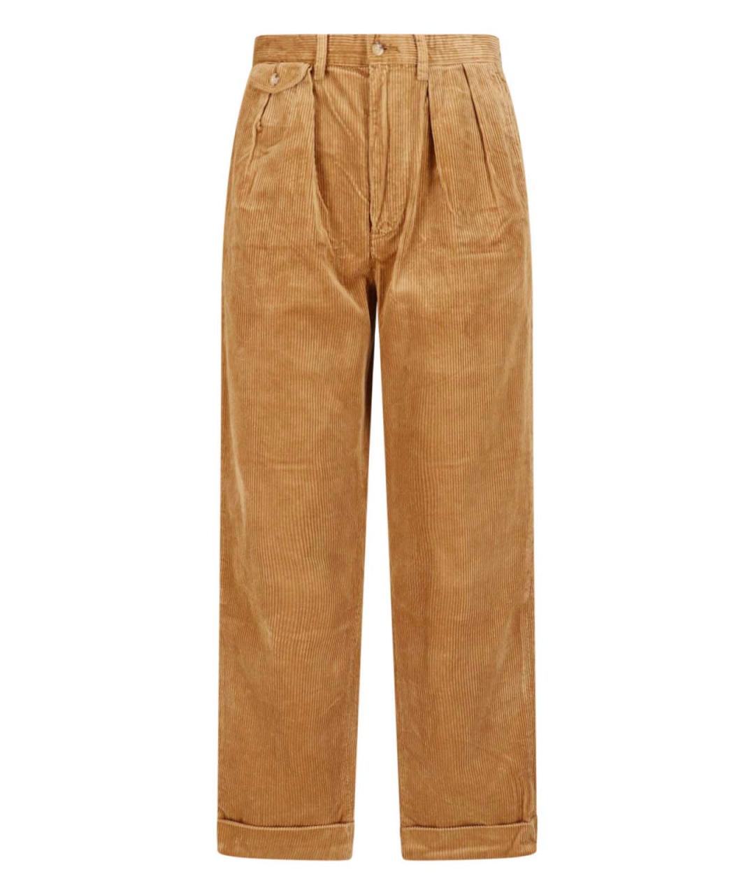 POLO RALPH LAUREN Бежевые хлопковые повседневные брюки, фото 1