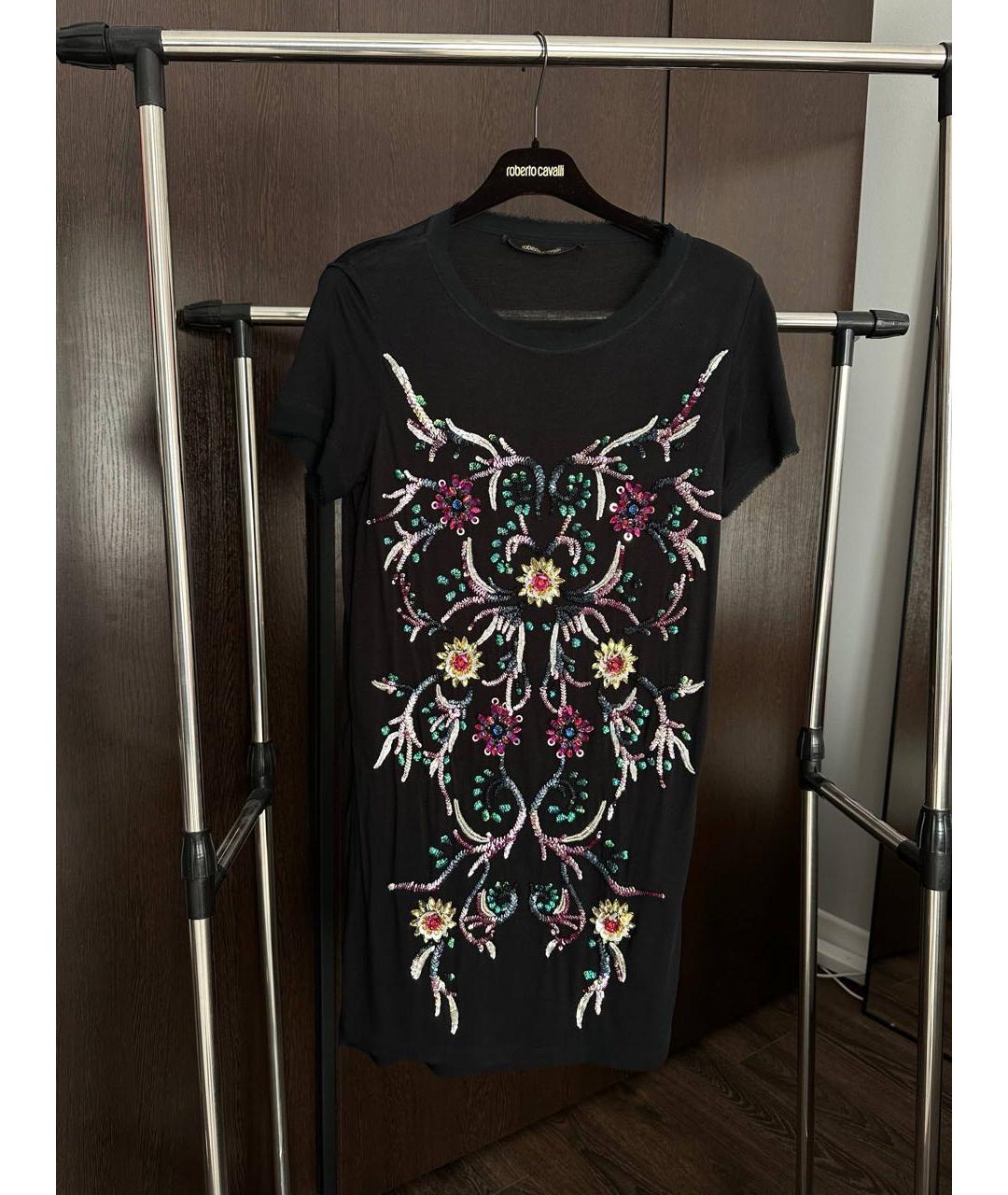 ROBERTO CAVALLI Черная футболка, фото 8