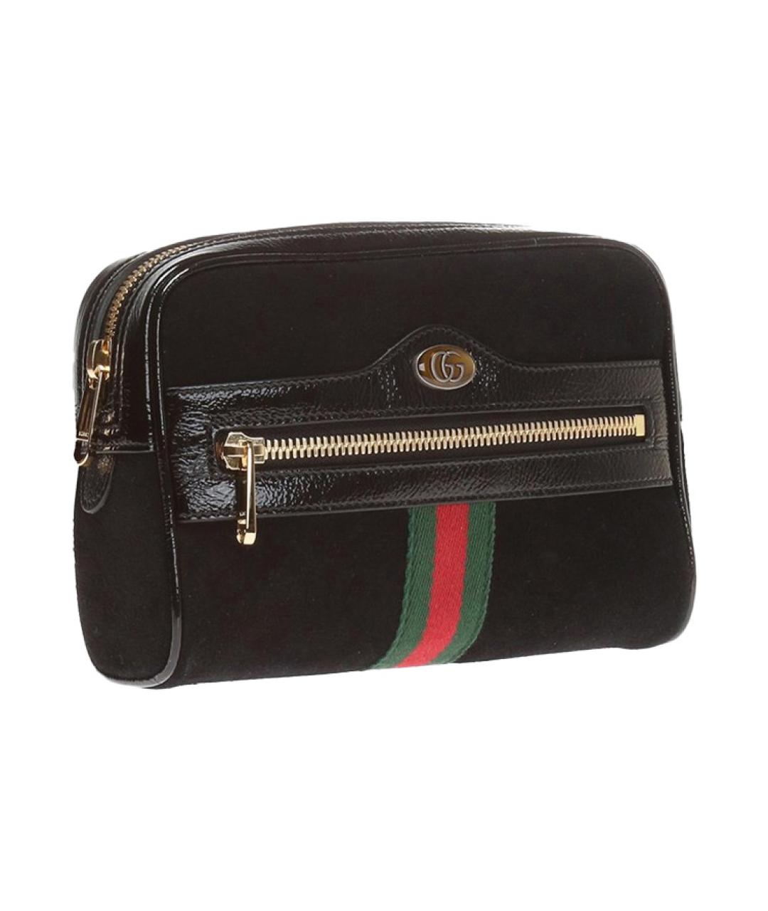 GUCCI Черная кожаная поясная сумка, фото 2