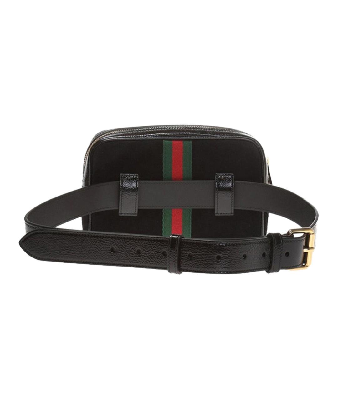 GUCCI Черная кожаная поясная сумка, фото 3