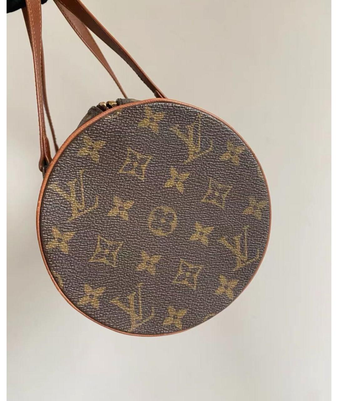 LOUIS VUITTON Коричневая сумка через плечо из канвы, фото 3