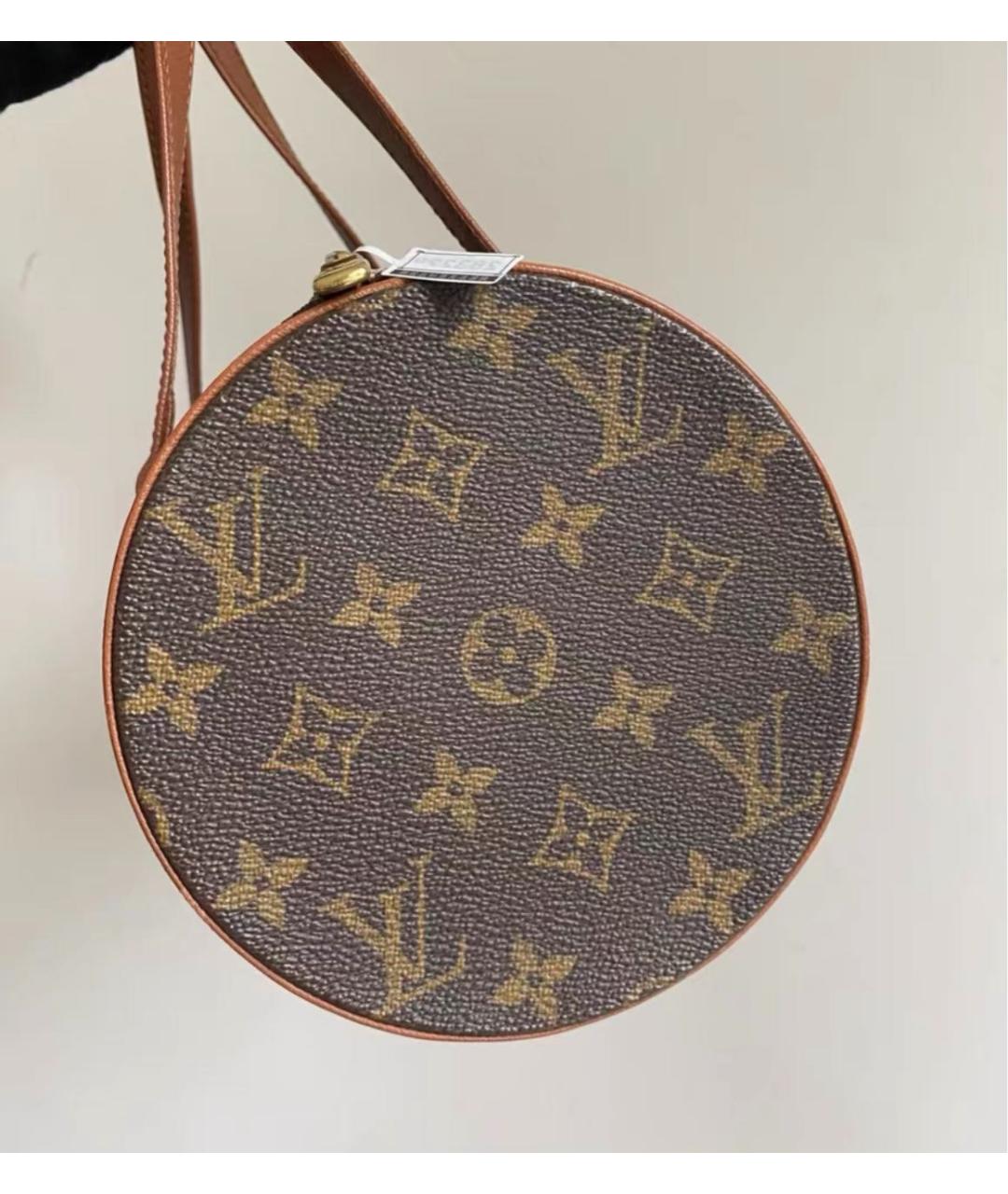 LOUIS VUITTON Коричневая сумка через плечо из канвы, фото 4
