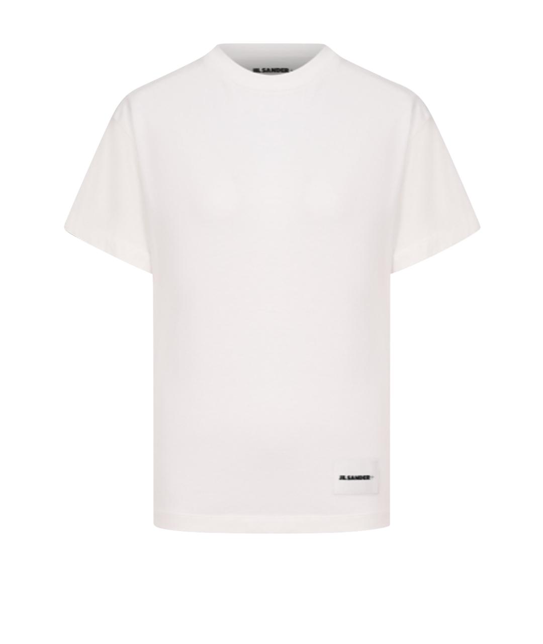 JIL SANDER Белая хлопковая футболка, фото 1