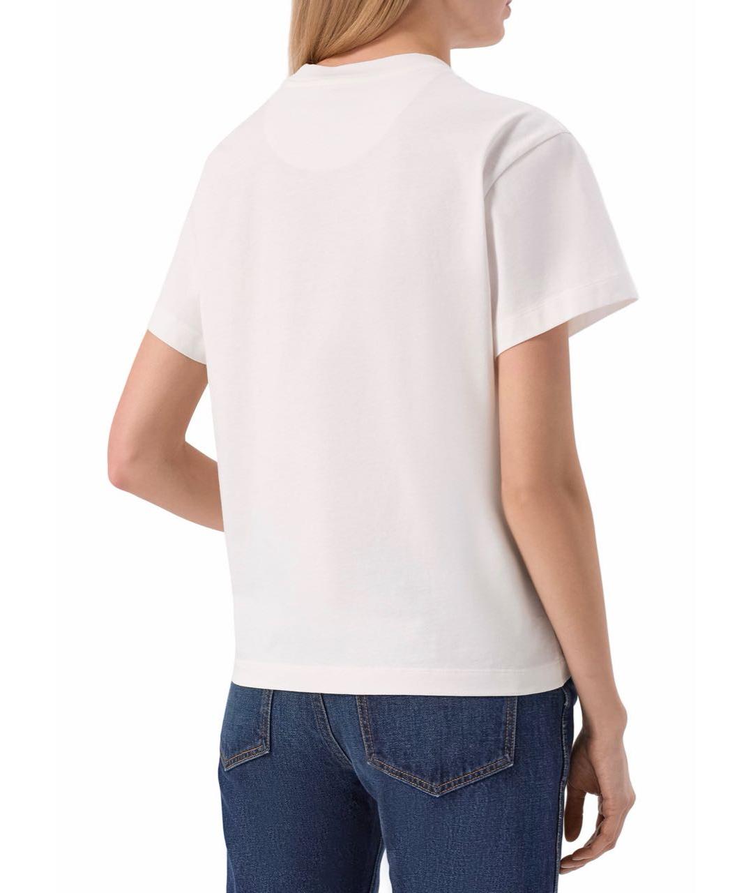 JIL SANDER Белая хлопковая футболка, фото 2