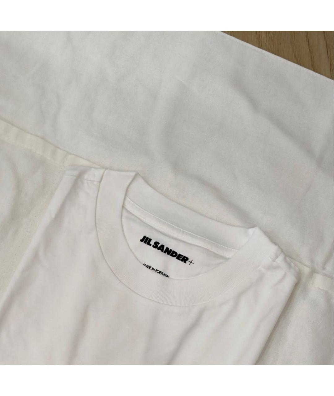 JIL SANDER Белая хлопковая футболка, фото 3