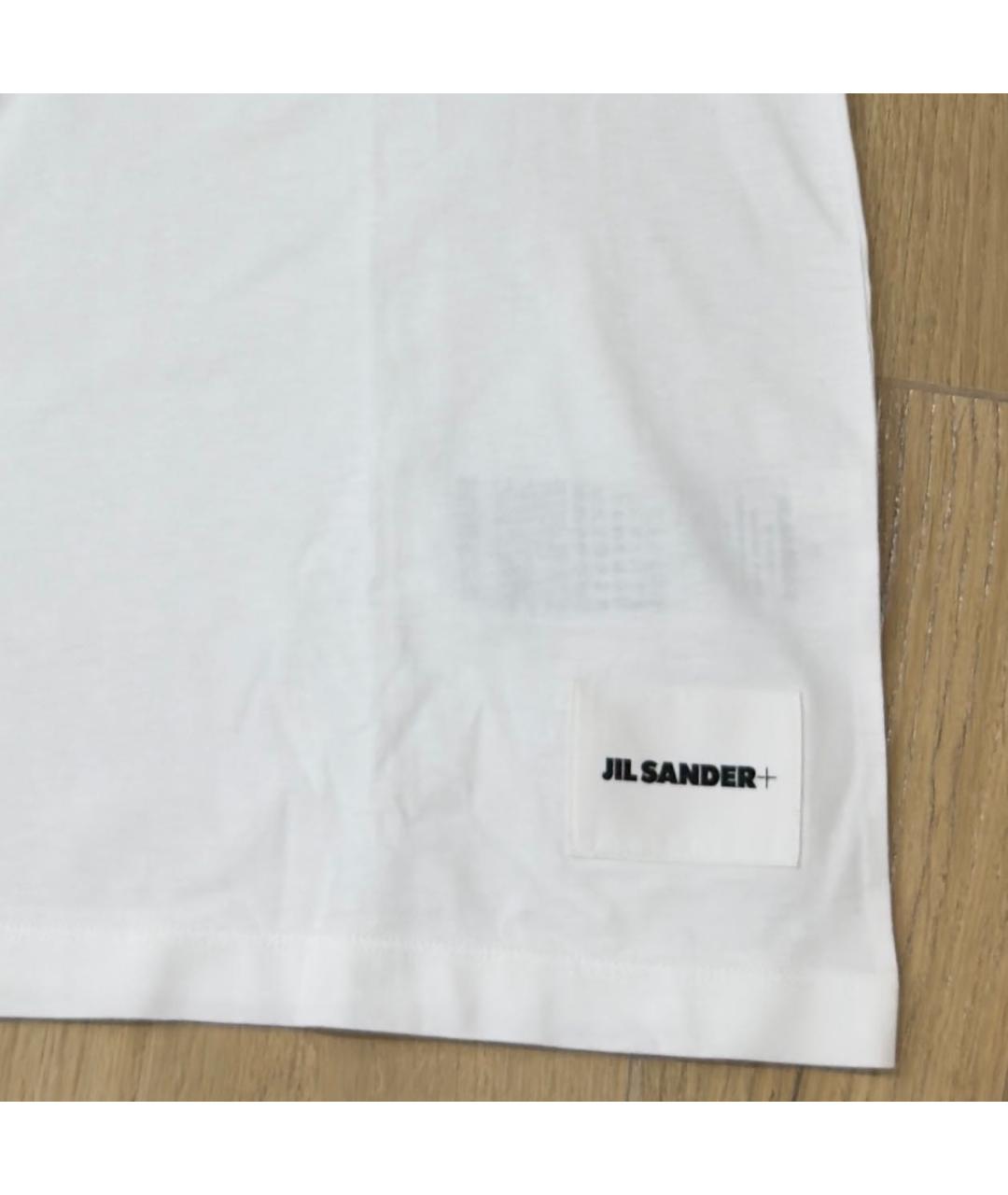 JIL SANDER Белая хлопковая футболка, фото 4