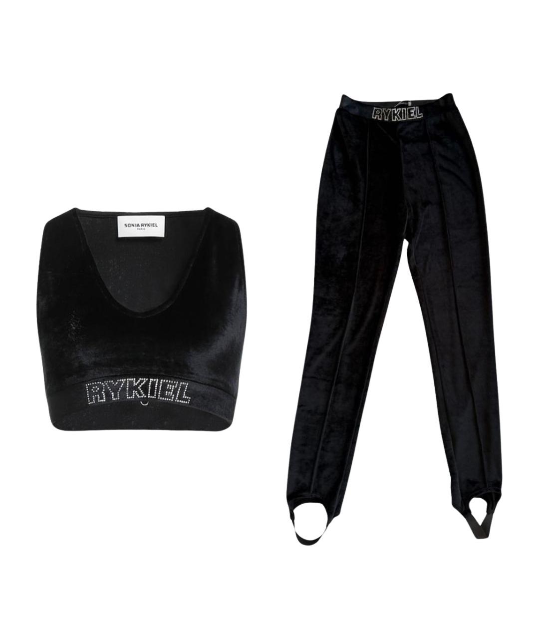 SONIA RYKIEL Черный вискозный костюм с брюками, фото 1
