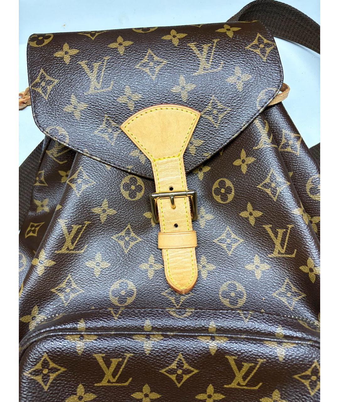 LOUIS VUITTON Коричневый рюкзак из канвы, фото 4