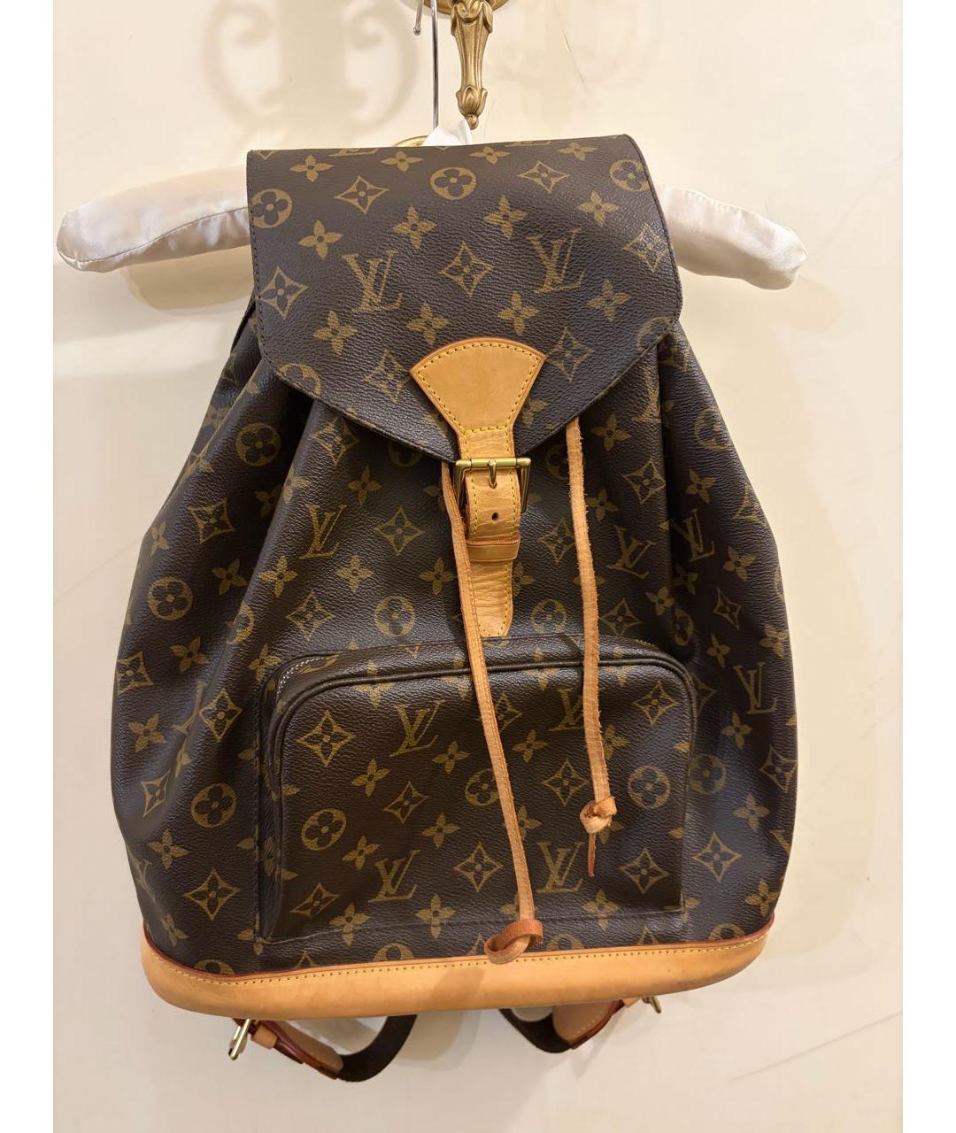 LOUIS VUITTON Коричневый рюкзак из канвы, фото 7