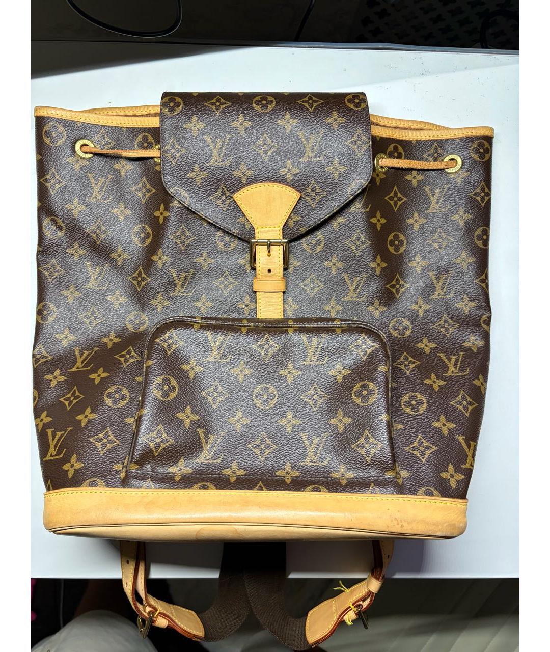 LOUIS VUITTON Коричневый рюкзак из канвы, фото 2