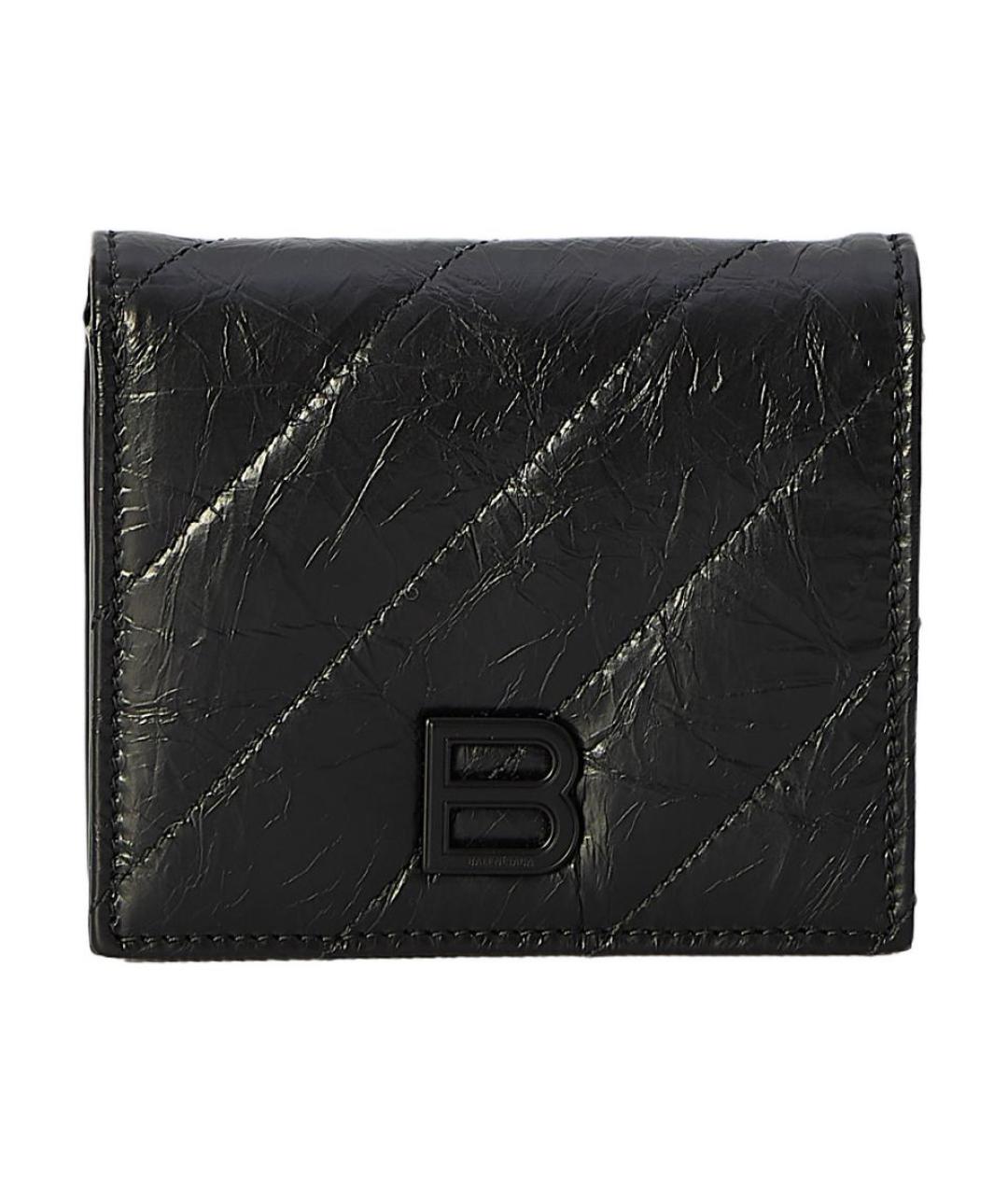 BALENCIAGA Черный кожаный кошелек, фото 1