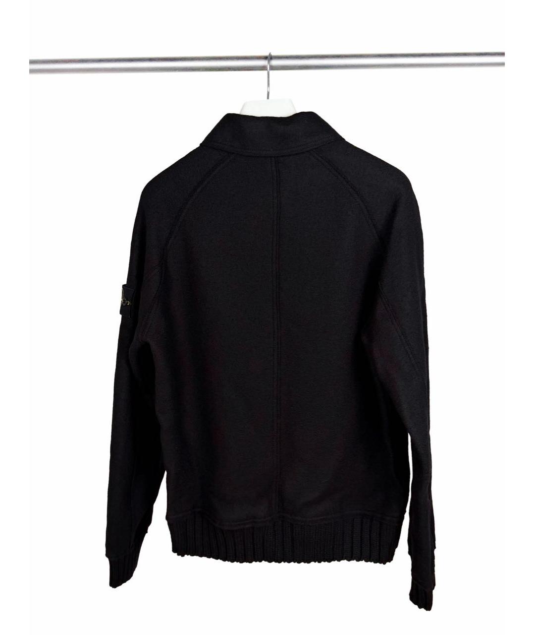 STONE ISLAND Черная шерстяная куртка, фото 2