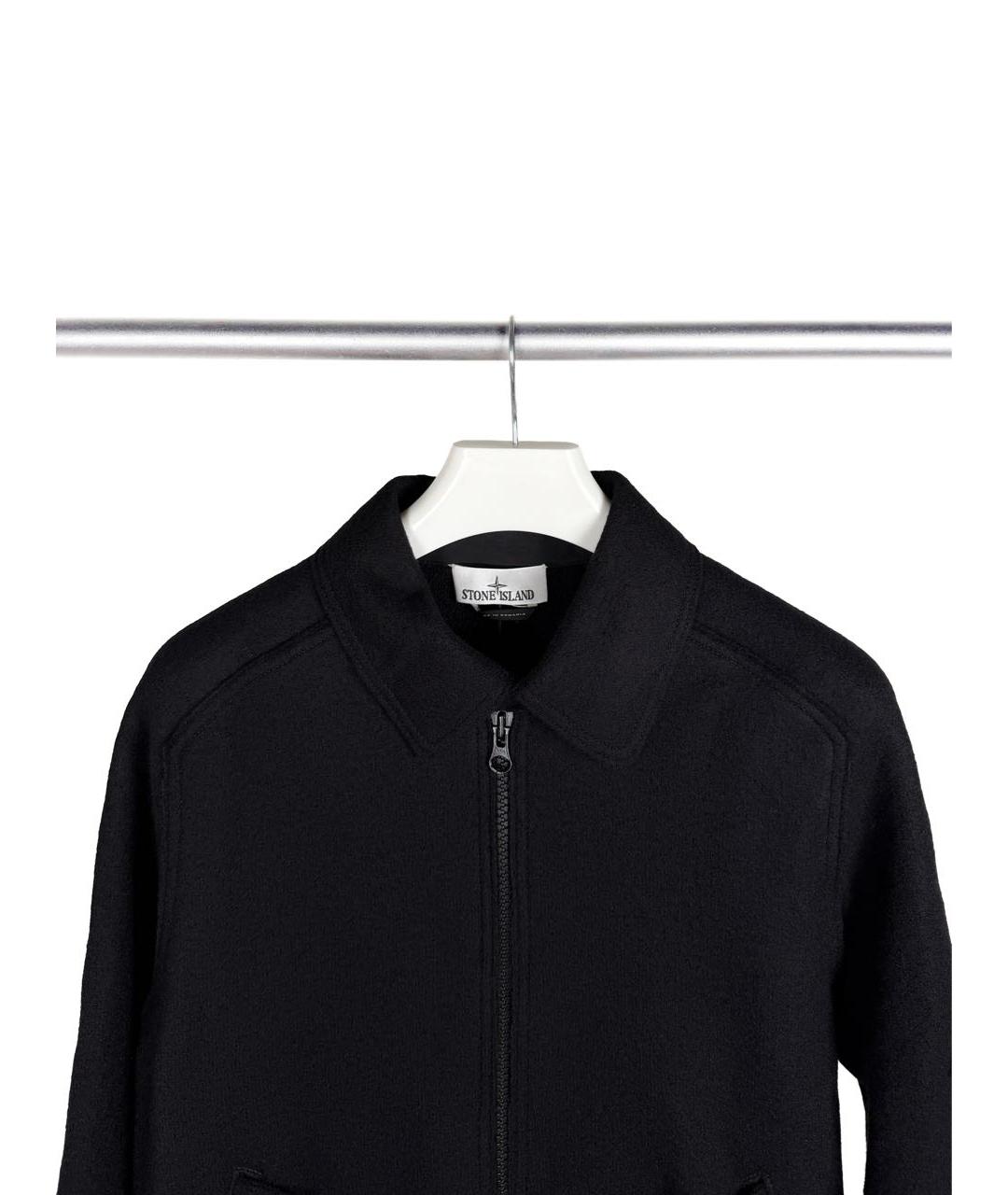 STONE ISLAND Черная шерстяная куртка, фото 3