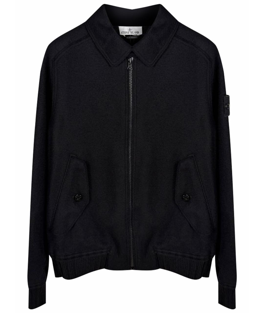 STONE ISLAND Черная шерстяная куртка, фото 1