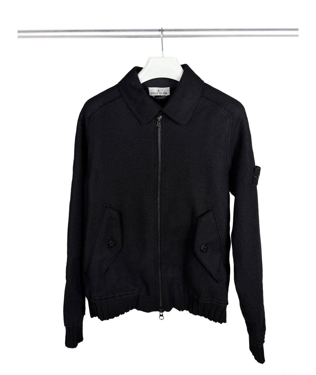 STONE ISLAND Черная шерстяная куртка, фото 9