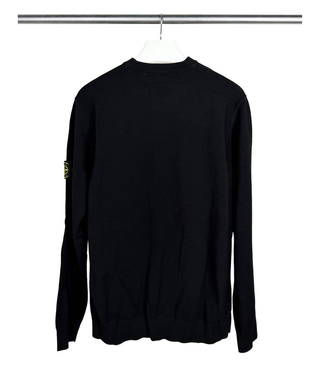 STONE ISLAND Черный шерстяной джемпер / свитер, фото 2