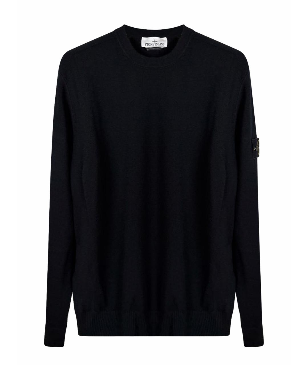 STONE ISLAND Черный шерстяной джемпер / свитер, фото 1