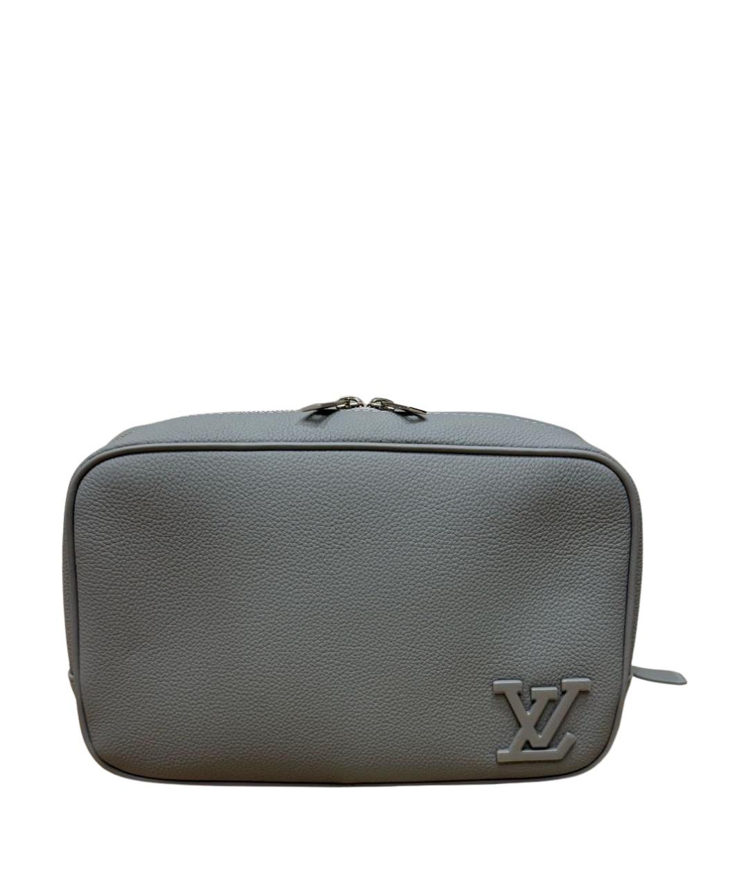 LOUIS VUITTON Серая кожаная барсетка, фото 1