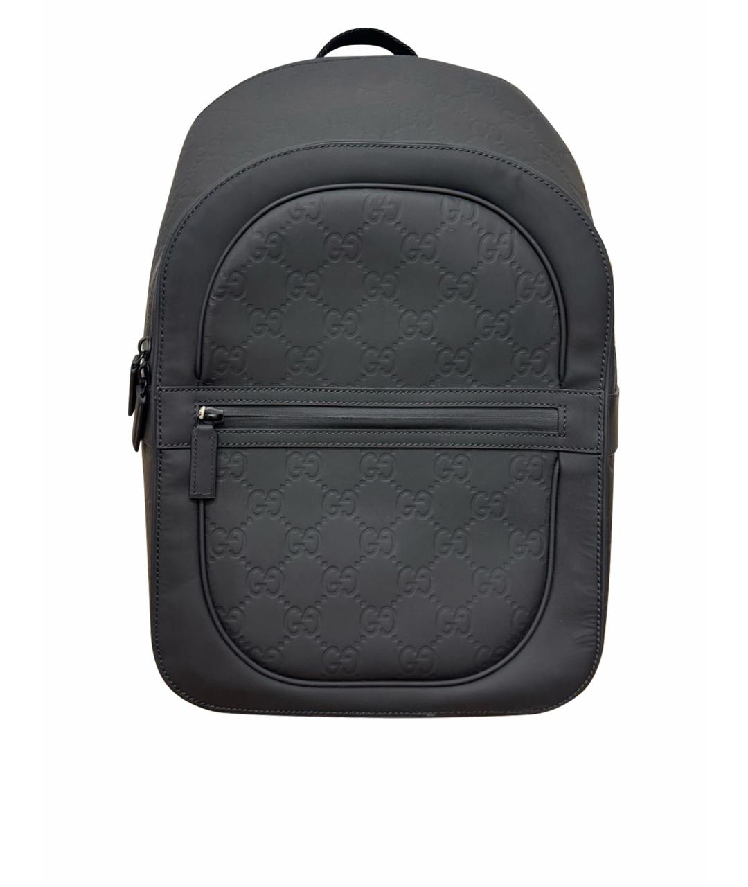 GUCCI Черный кожаный рюкзак, фото 1