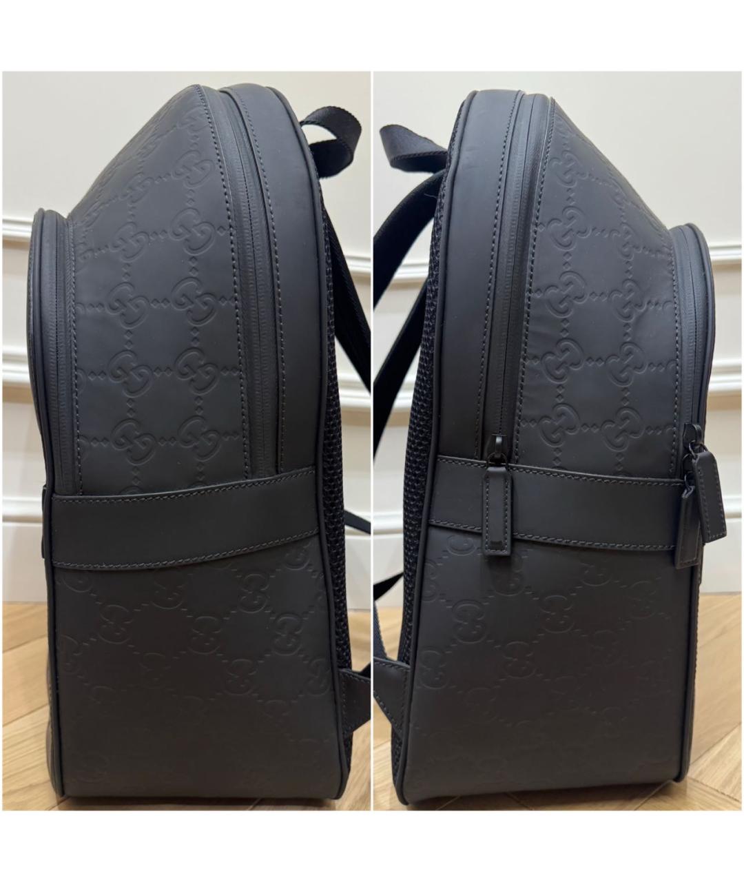 GUCCI Черный кожаный рюкзак, фото 4