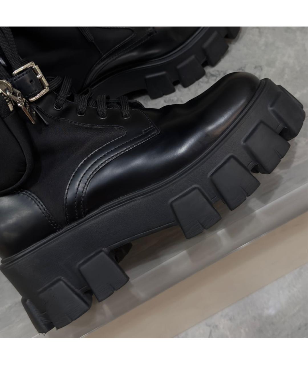 PRADA Черные кожаные ботинки, фото 6