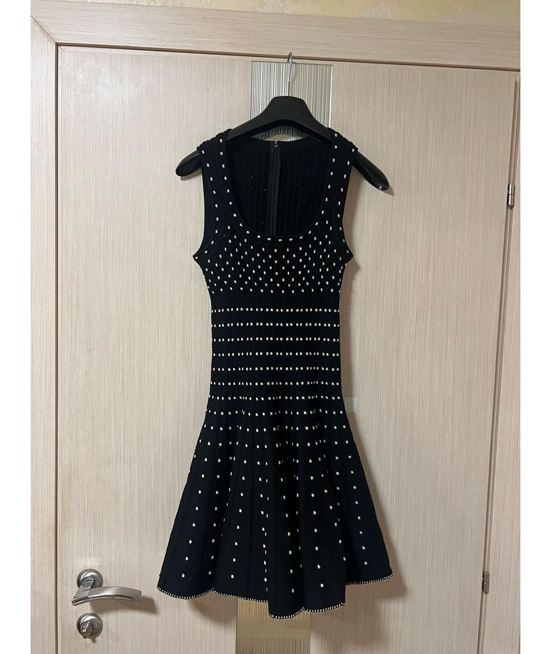 ALAIA Черное шерстяное повседневное платье, фото 8