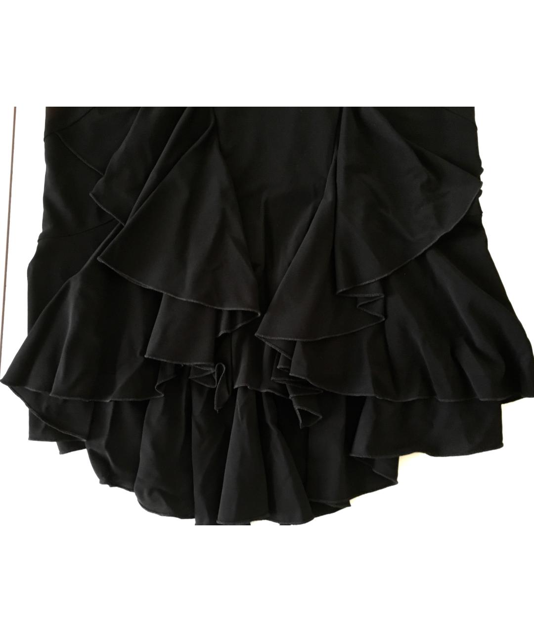 ANGELO MARANI Черная вискозная юбка миди, фото 7