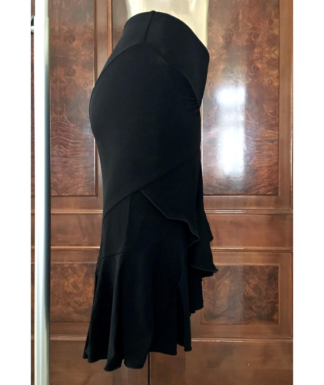 ANGELO MARANI Черная вискозная юбка миди, фото 6
