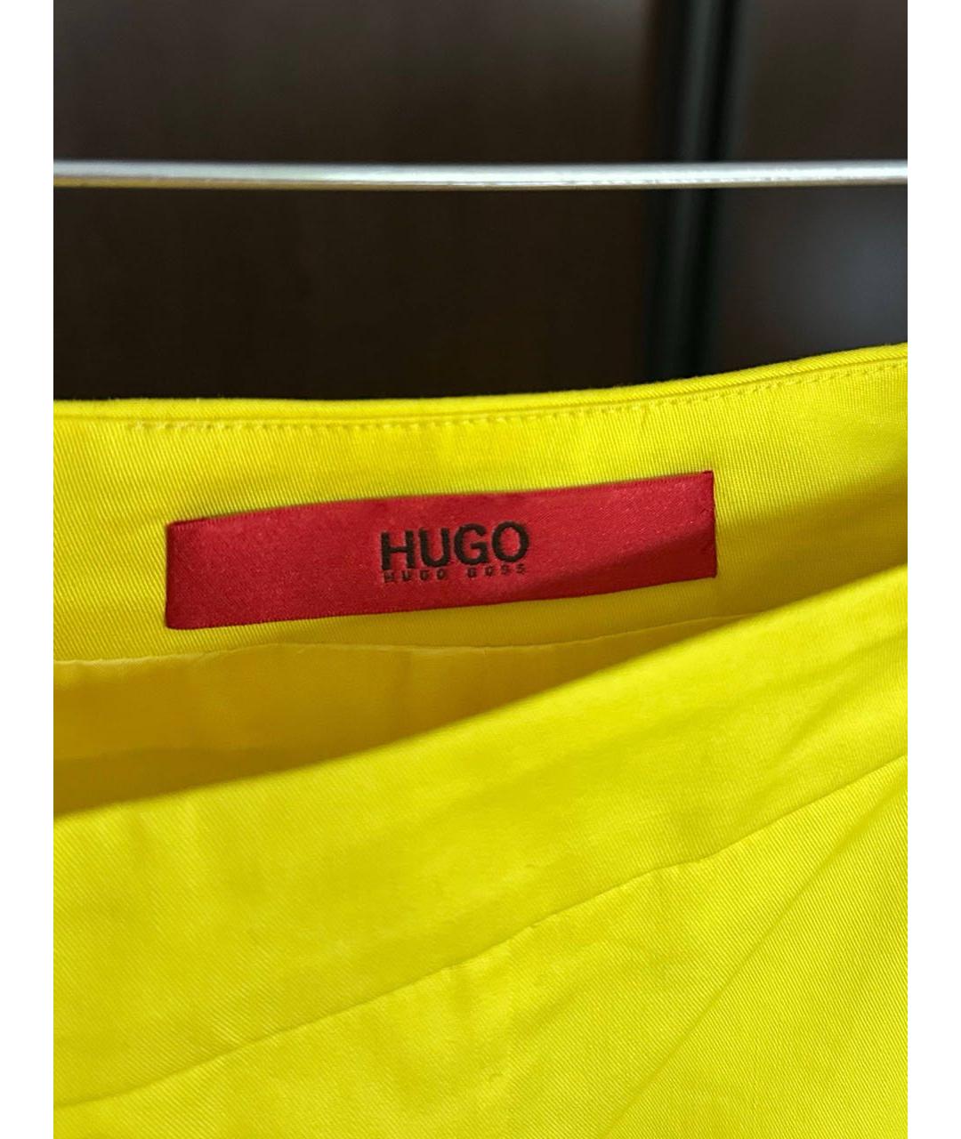 HUGO BOSS Желтая юбка миди, фото 3