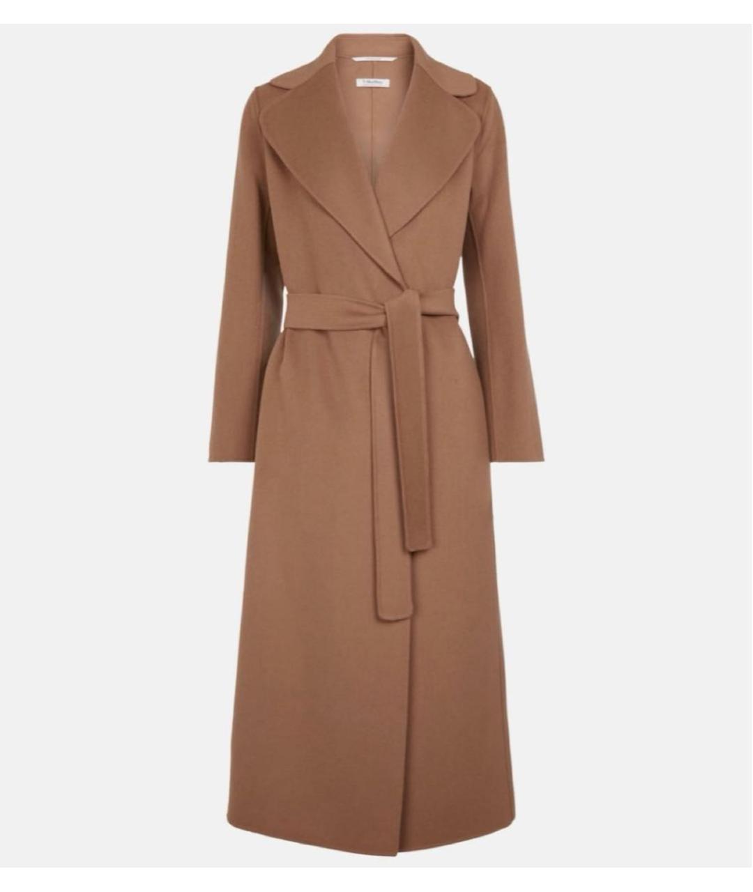 'S MAX MARA Коричневое шерстяное пальто, фото 5