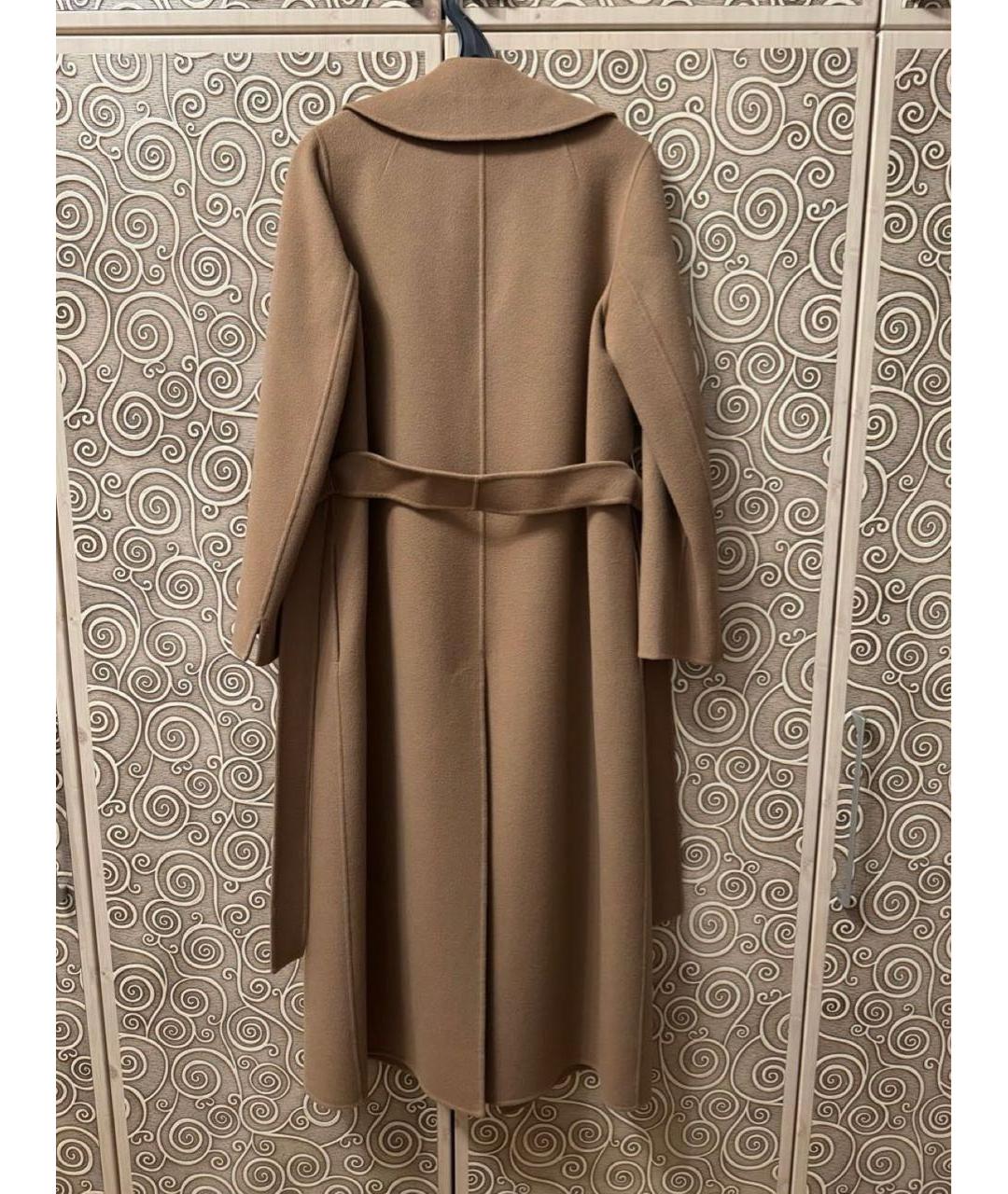 'S MAX MARA Коричневое шерстяное пальто, фото 3