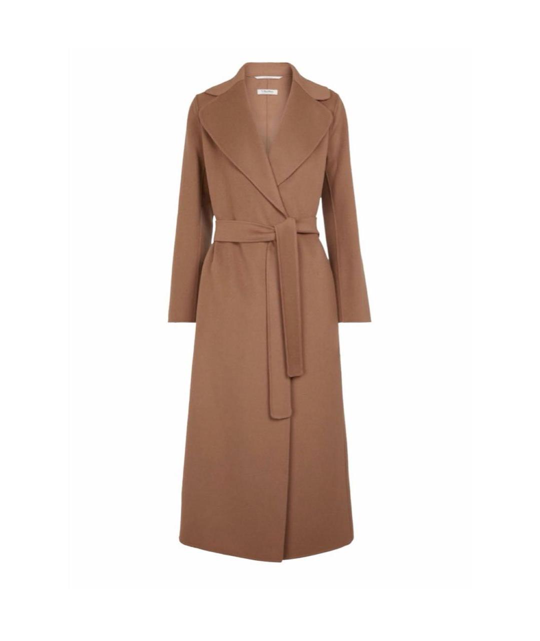'S MAX MARA Коричневое шерстяное пальто, фото 6