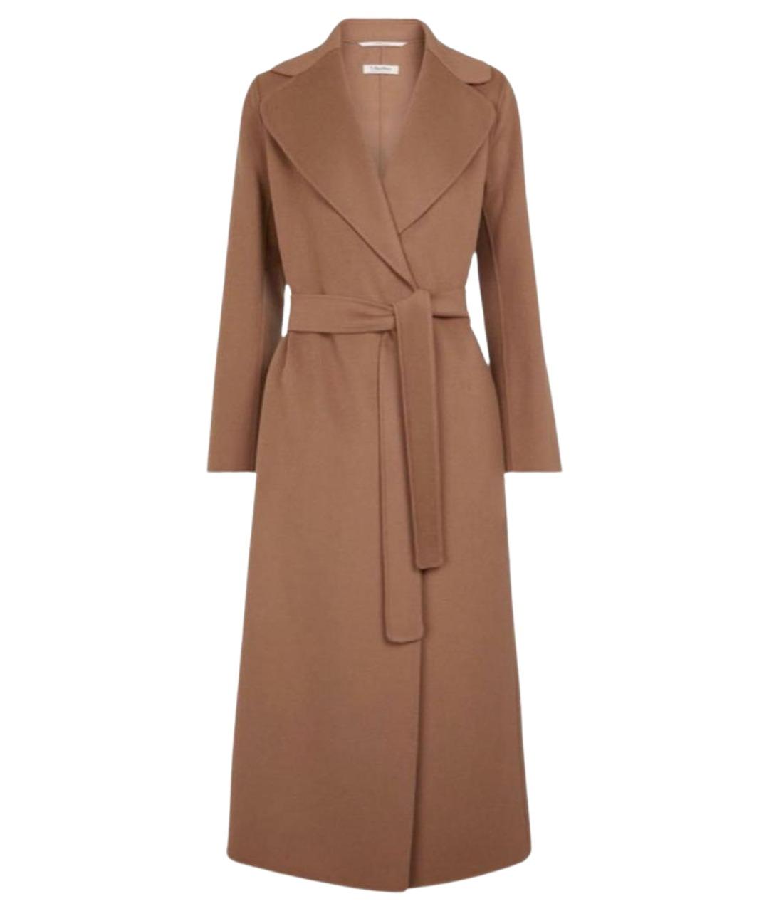 'S MAX MARA Коричневое шерстяное пальто, фото 1
