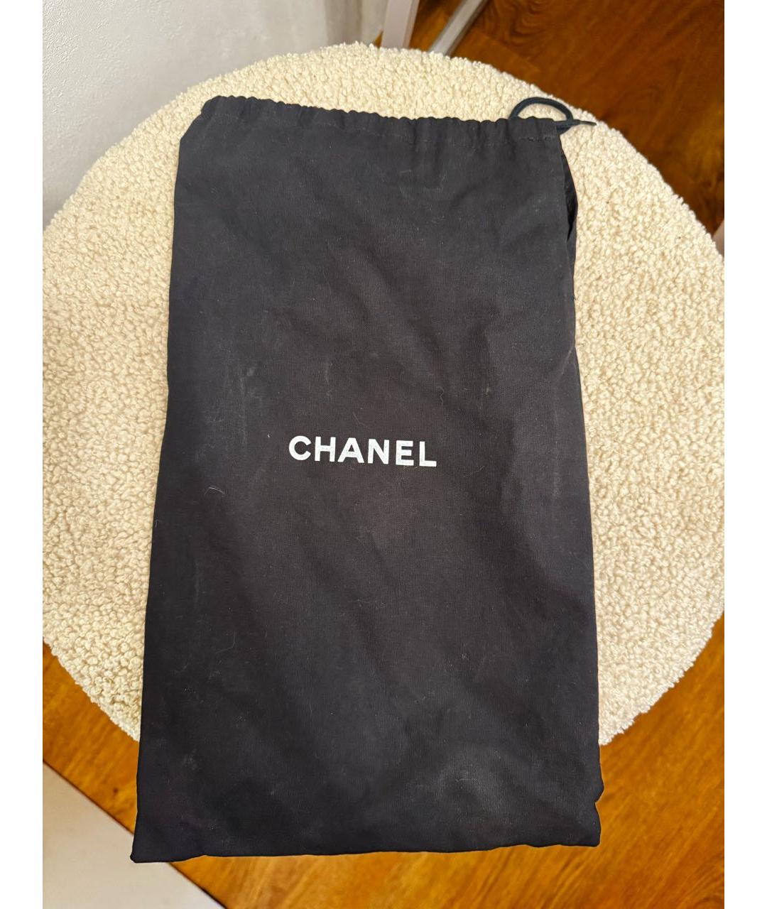 CHANEL Темно-синие кожаные лоферы, фото 6