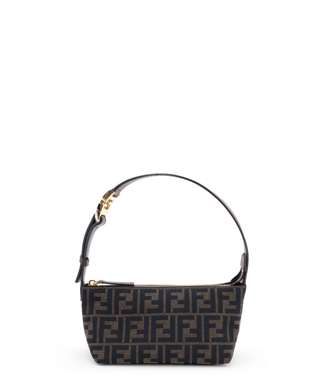 FENDI Коричневая тканевая сумка через плечо, фото 2
