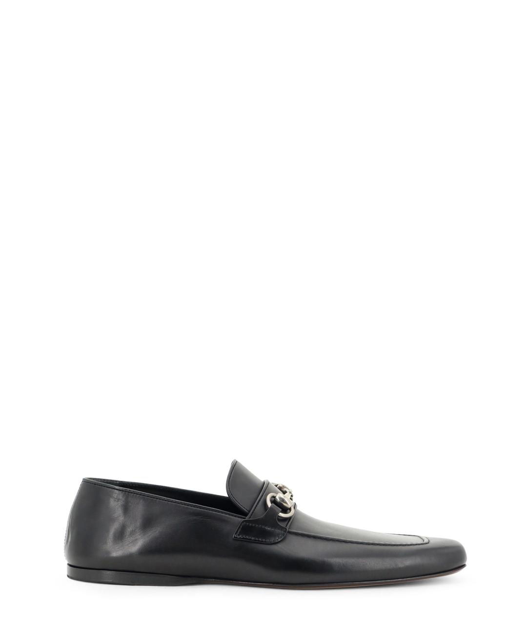 GUCCI Черные кожаные лоферы, фото 1