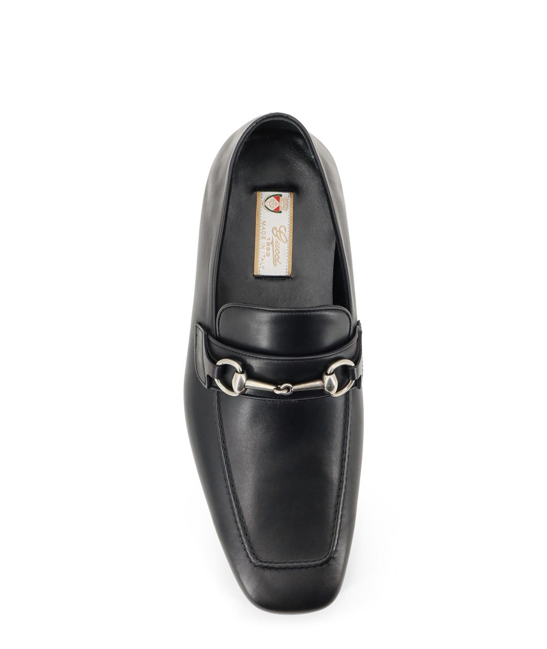 GUCCI Черные кожаные лоферы, фото 5