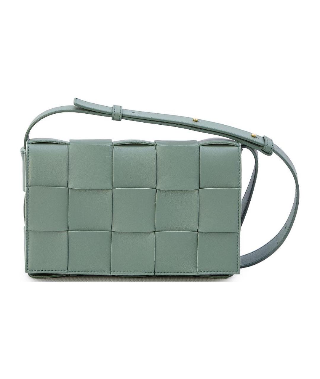 BOTTEGA VENETA Зеленая кожаная сумка через плечо, фото 1