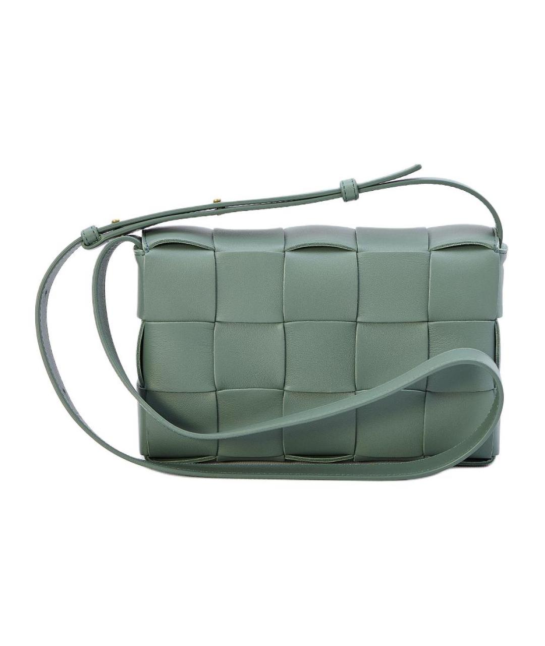 BOTTEGA VENETA Зеленая кожаная сумка через плечо, фото 3