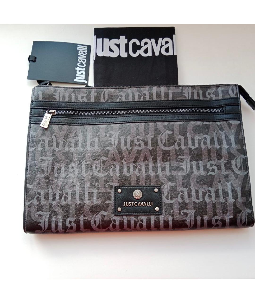 JUST CAVALLI Серая папка для документов из искусственной кожи, фото 8