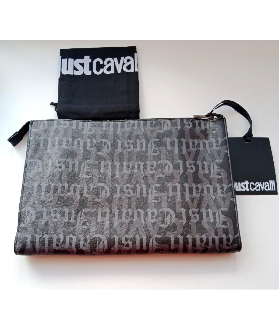JUST CAVALLI Серая папка для документов из искусственной кожи, фото 2