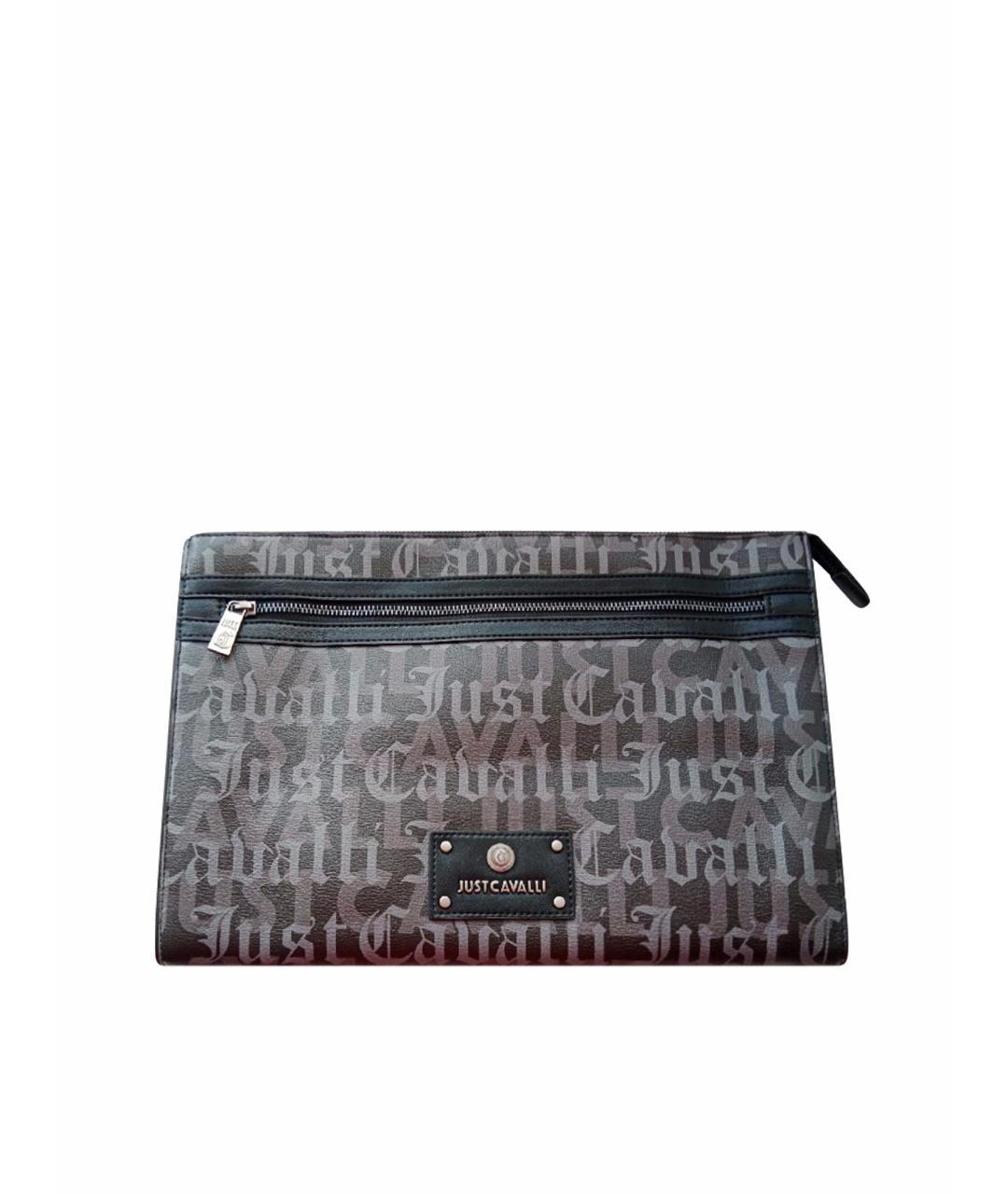 JUST CAVALLI Серая папка для документов из искусственной кожи, фото 1