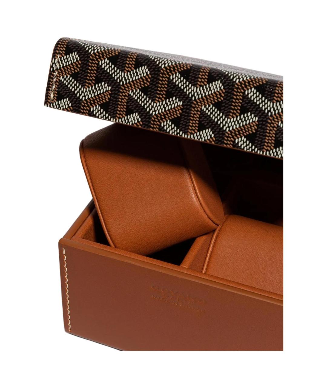 GOYARD Коричневый чемодан из канвы, фото 3