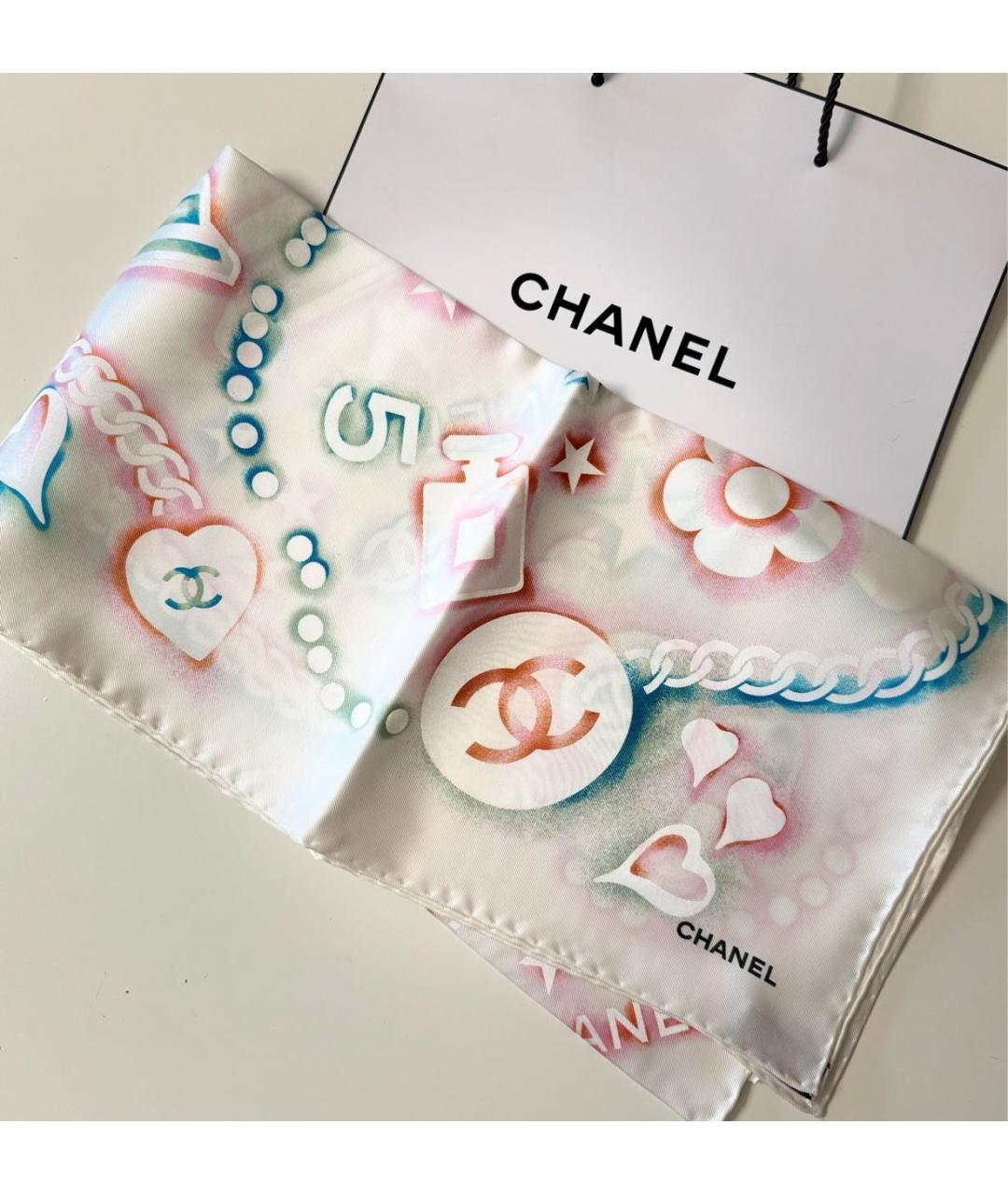 CHANEL Мульти шелковый платок, фото 8