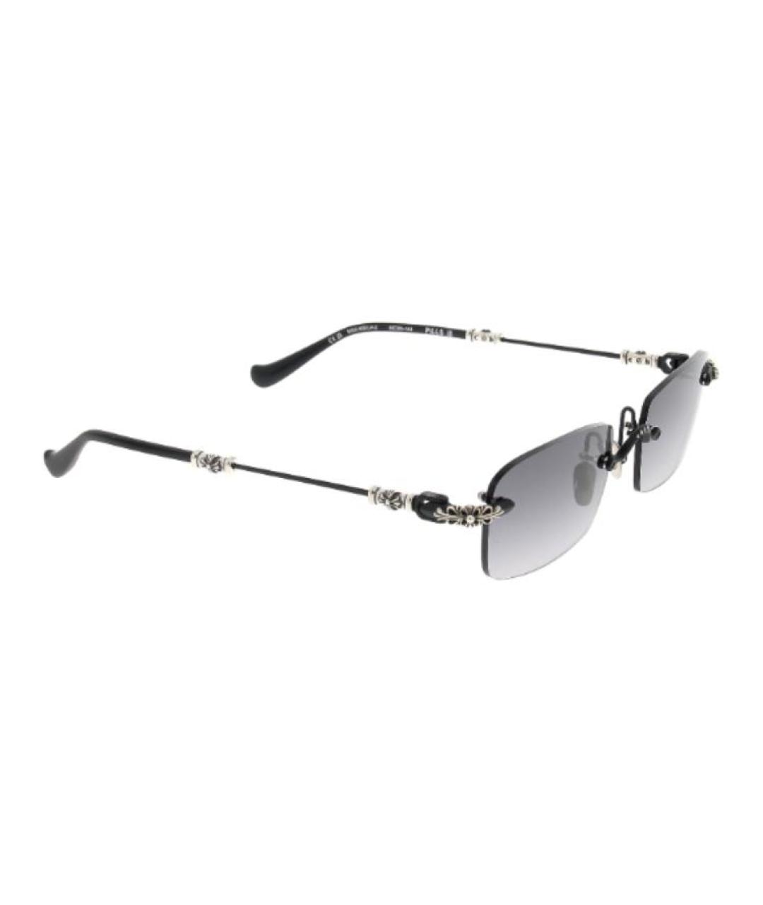CHROME HEARTS Черные металлические солнцезащитные очки, фото 3