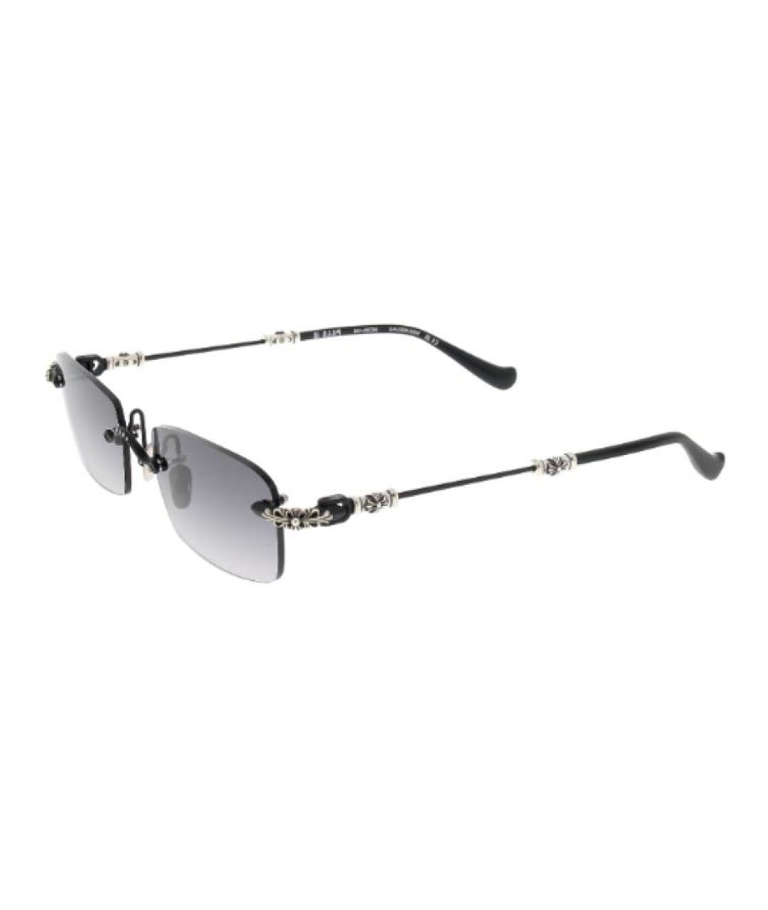 CHROME HEARTS Черные металлические солнцезащитные очки, фото 1